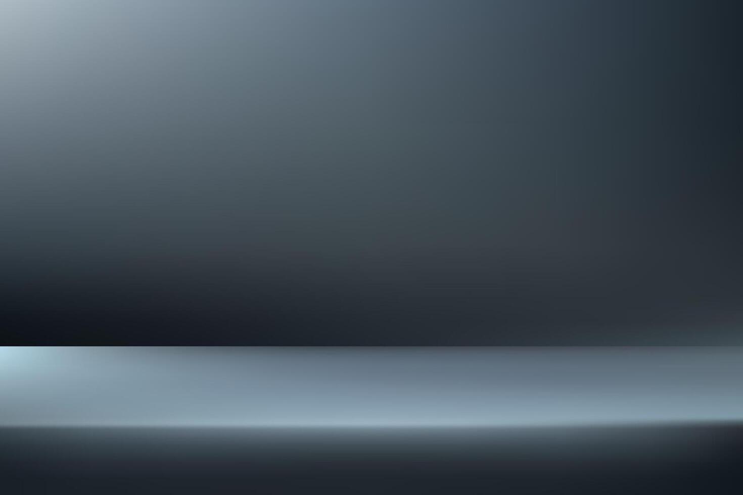 Black and gray studio background. Space for selling products on the website. Black Background Empty Room Studio with table. illustration. vector