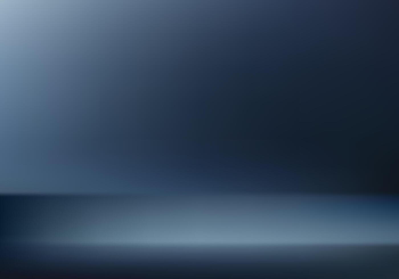 Black and blue studio background. Space for selling products on the website. Black and blue Background Empty Room Studio with table. illustration. vector