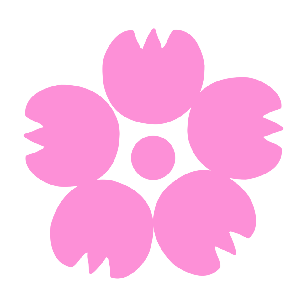 A single pink sakura flower png