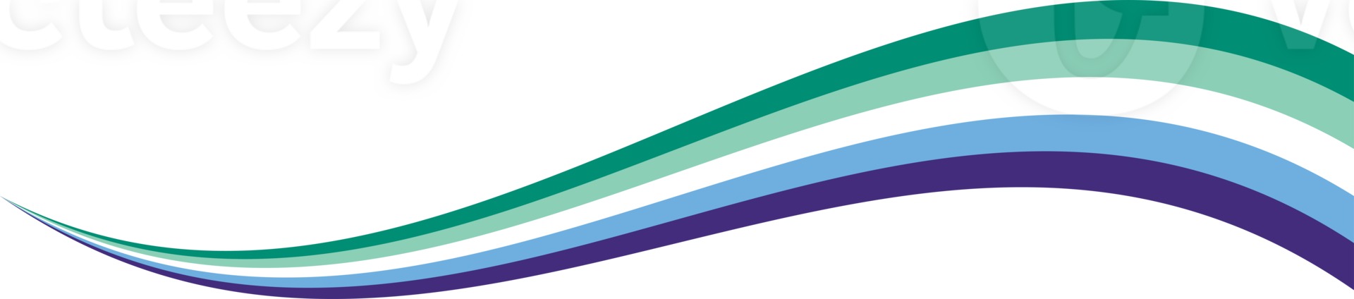 A wave logo with blue and green colors png