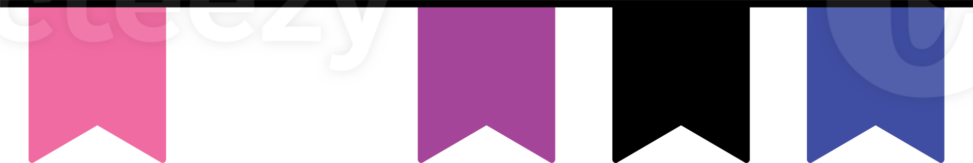 A group of four pink, blue and purple stripes png