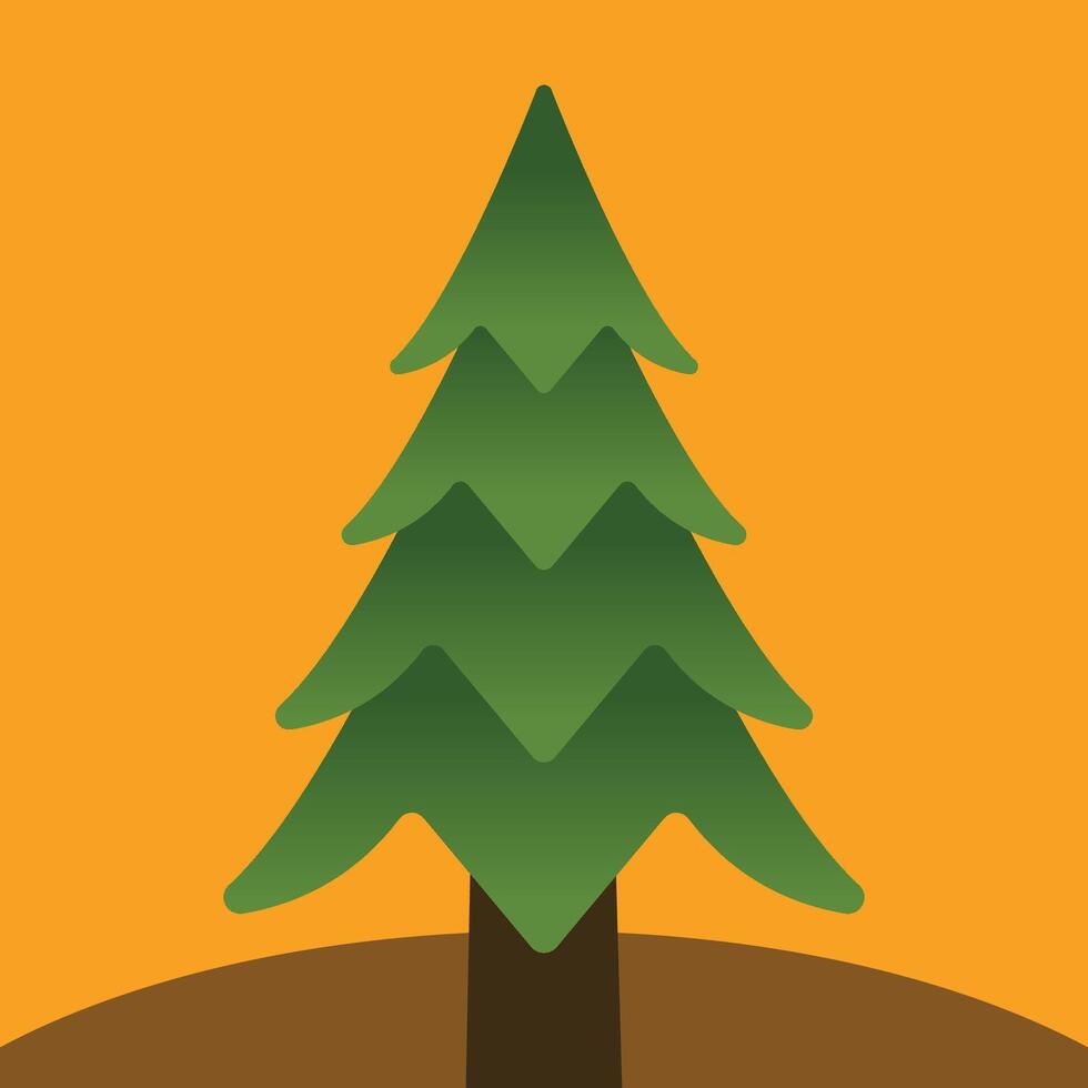Pine Tree Pinus with Snow for Winter Season on Blue Background - Copy vector