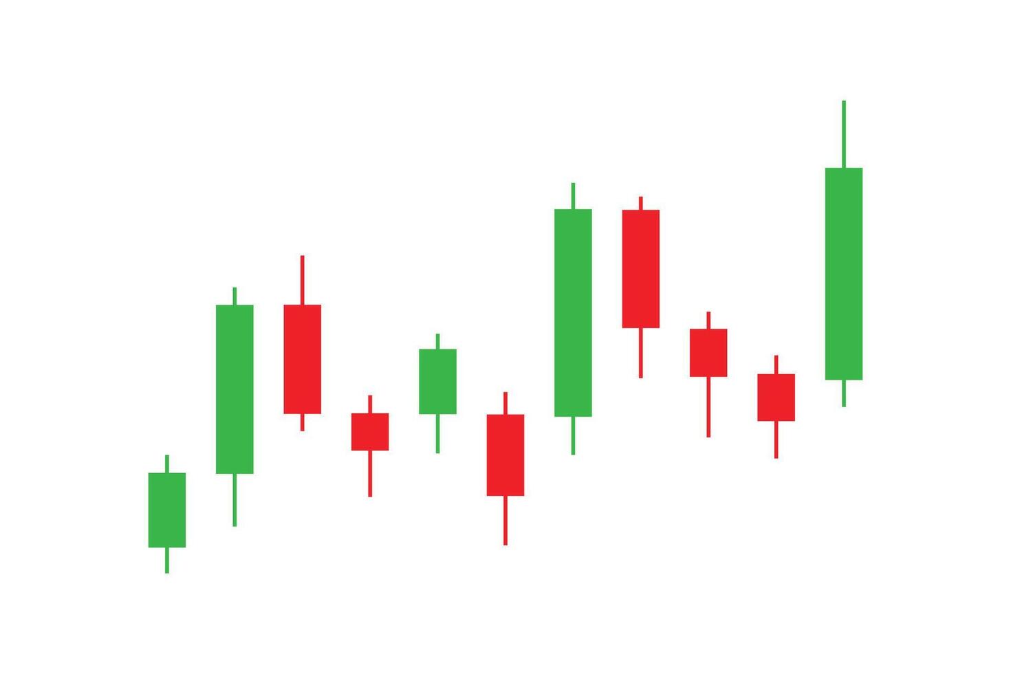 Business candle stick graph chart of stock market investment trading on white background design. vector