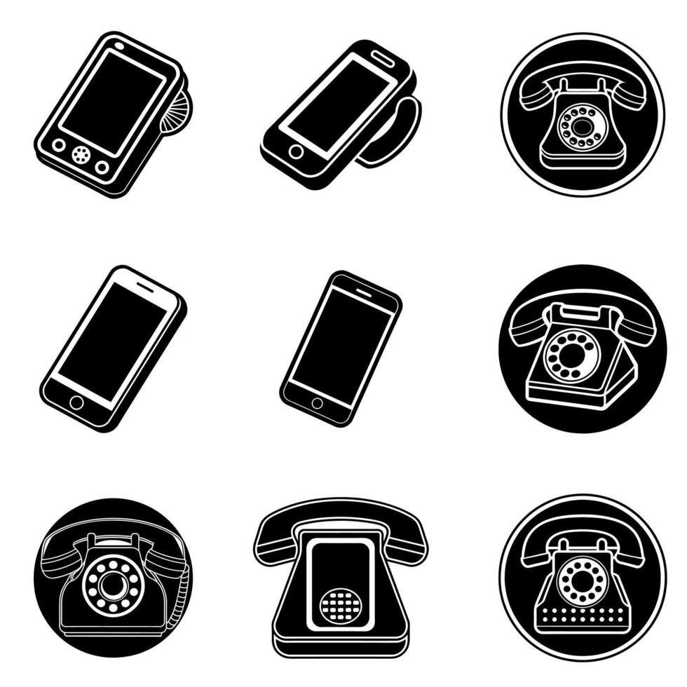 Sleek Phone Graphics bundle vector