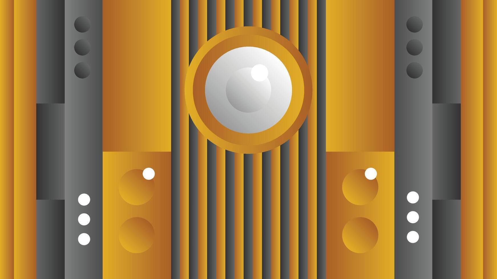 Black and gold abstract shape wallpaper background. vector