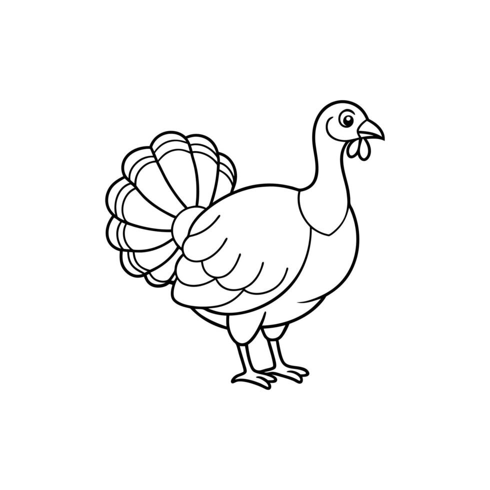 The Turkey Hen Farmyard Friends vector