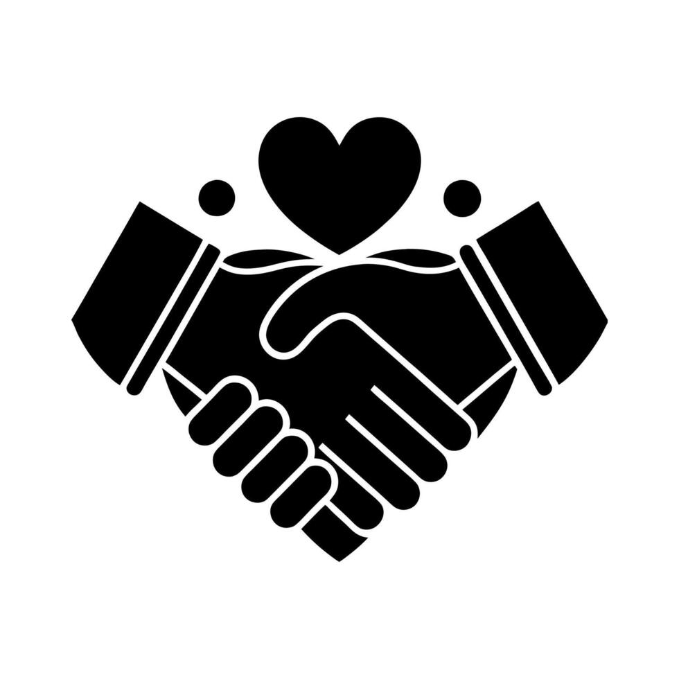 Heartfelt Handshake Icons vector