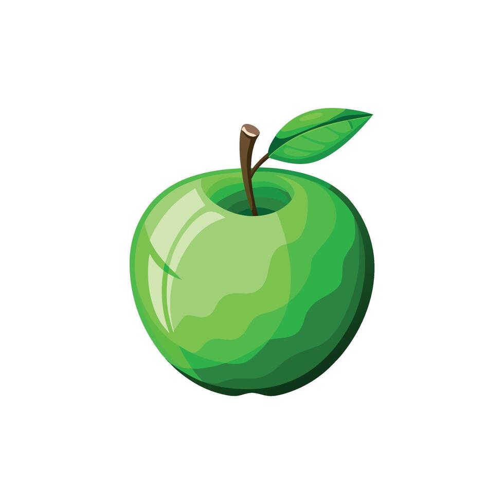 green apple illustration vector