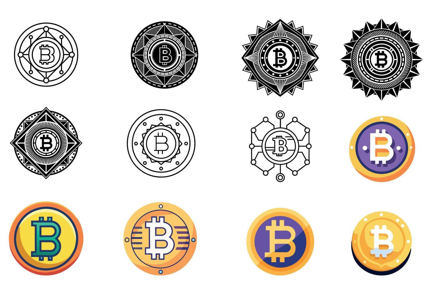Digital Assets Icon Pack vector