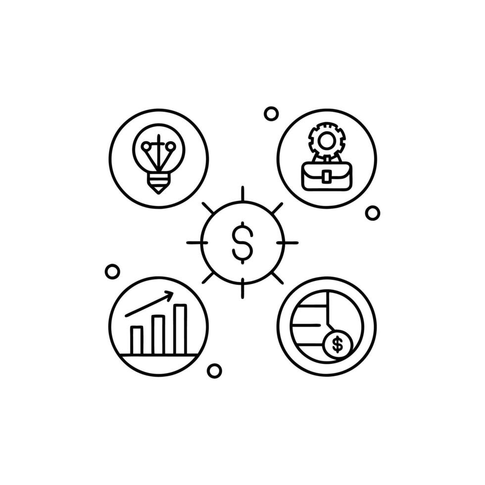 Simple and Stylized Dollar Icons vector
