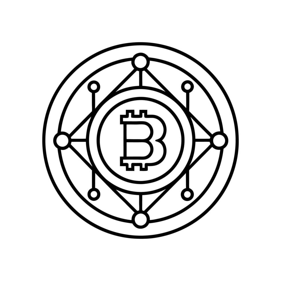 Crypto Coin Illustrations and Icon Set vector