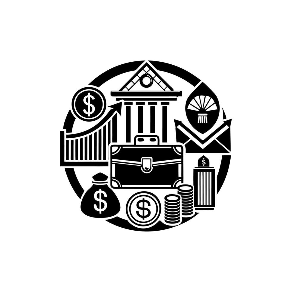 Graphic Dollar Icons and Visuals vector