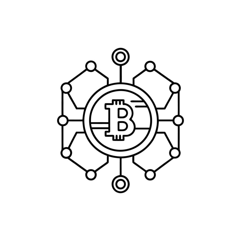 Blockchain Icons Cryptocurrency Edition vector