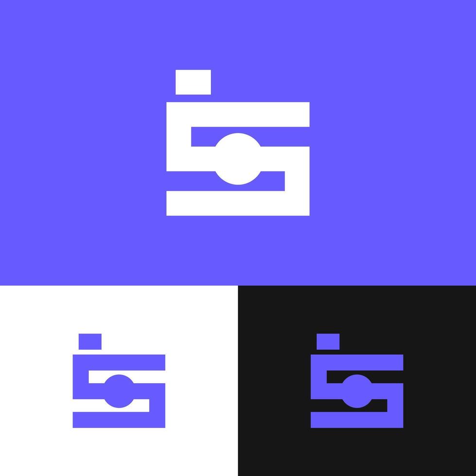 This logo design combines the iconic shape of a camera with the flexibility of the letter S, resulting in an attractive visual identity vector
