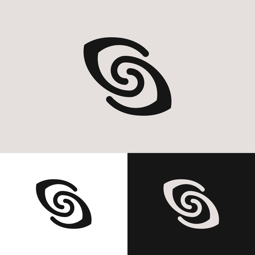 The combination logo of the Eye object and the letter S is suitable for the optical industry or other businesses vector