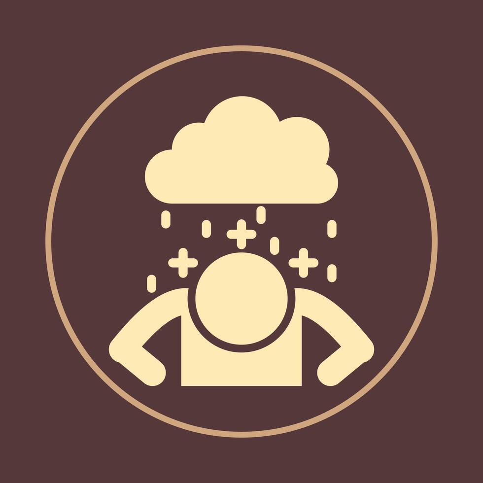 Depression trendy icon stately abstract illustration colorful artwork lovely design vector