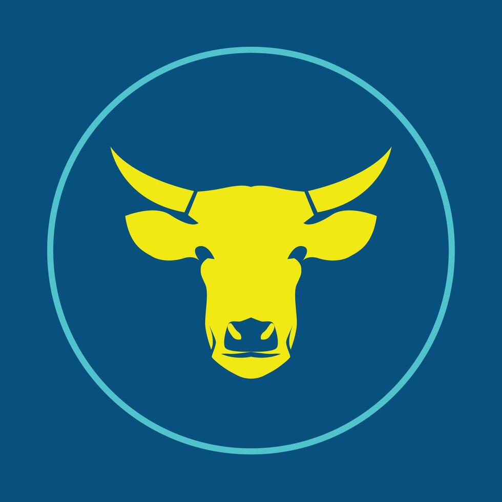 Cow head trendy artwork amazing abstract illustration colorful useful design vector