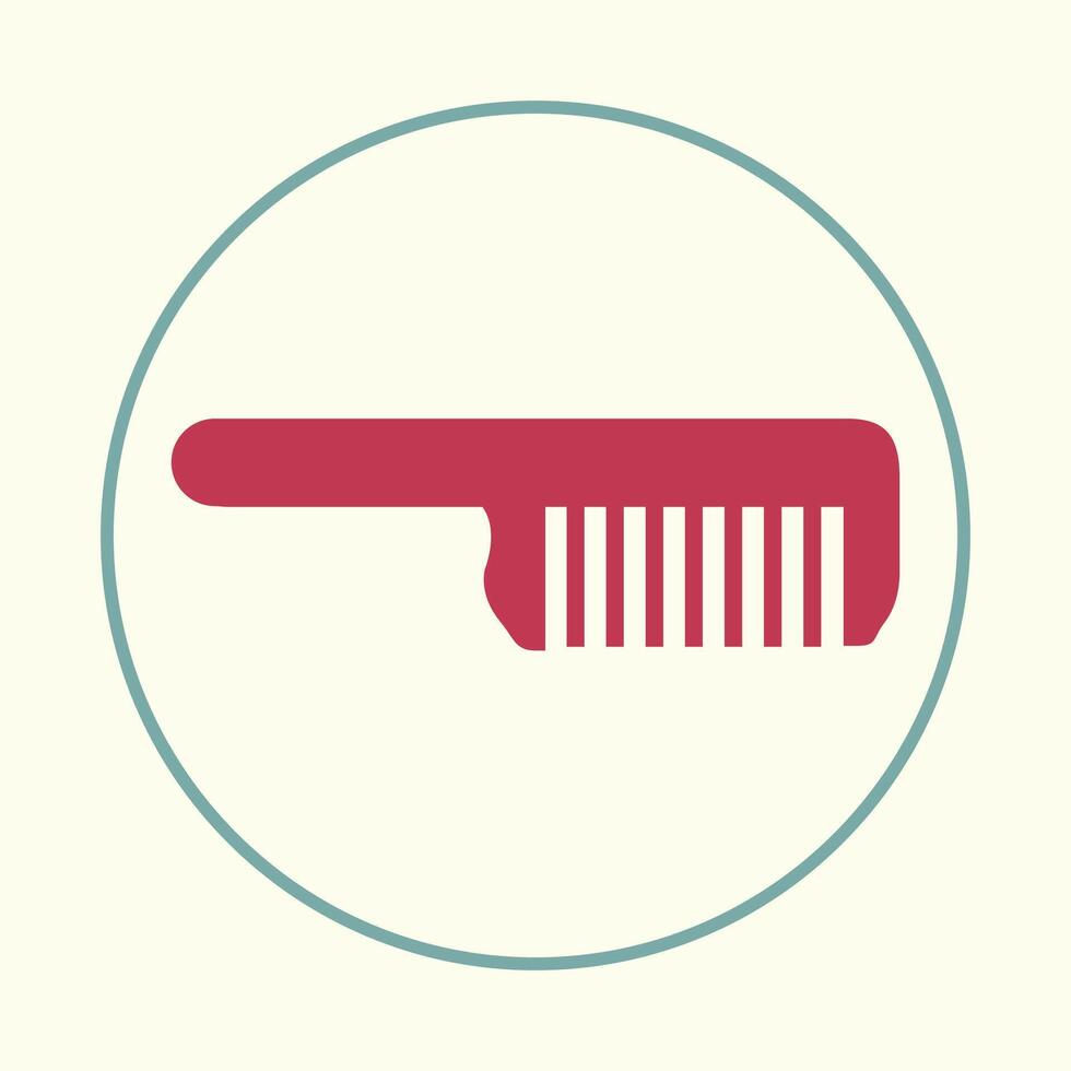 Comb trendy icon courtly abstract illustration colorful artwork lovely design vector