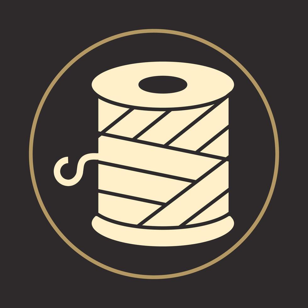 Thread trendy icon refined abstract illustration colorful artwork lovely design vector