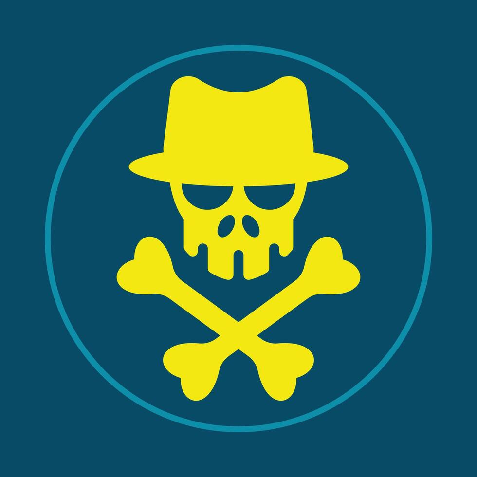 Skull trendy icon sophisticated abstract illustration colorful artwork lovely design vector