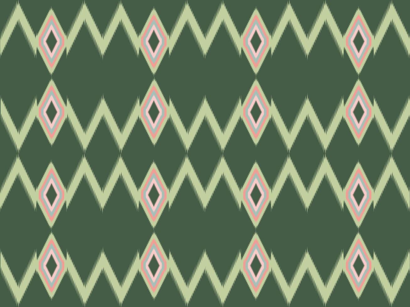 Ikat paisley seamless pattern. geometric ethnic oriental seamless pattern traditional background. Pink tone. Aztec style, embroidery, abstract, illustration. design for texture, fabric, print. vector