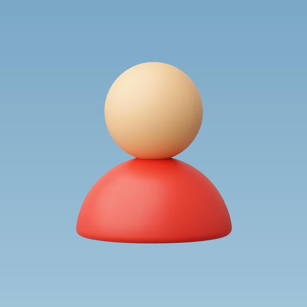 3d Realistic Person or People Icon vector
