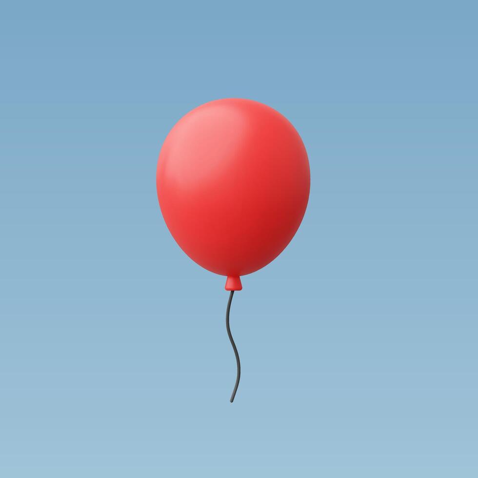 3d Realistic Balloon vector
