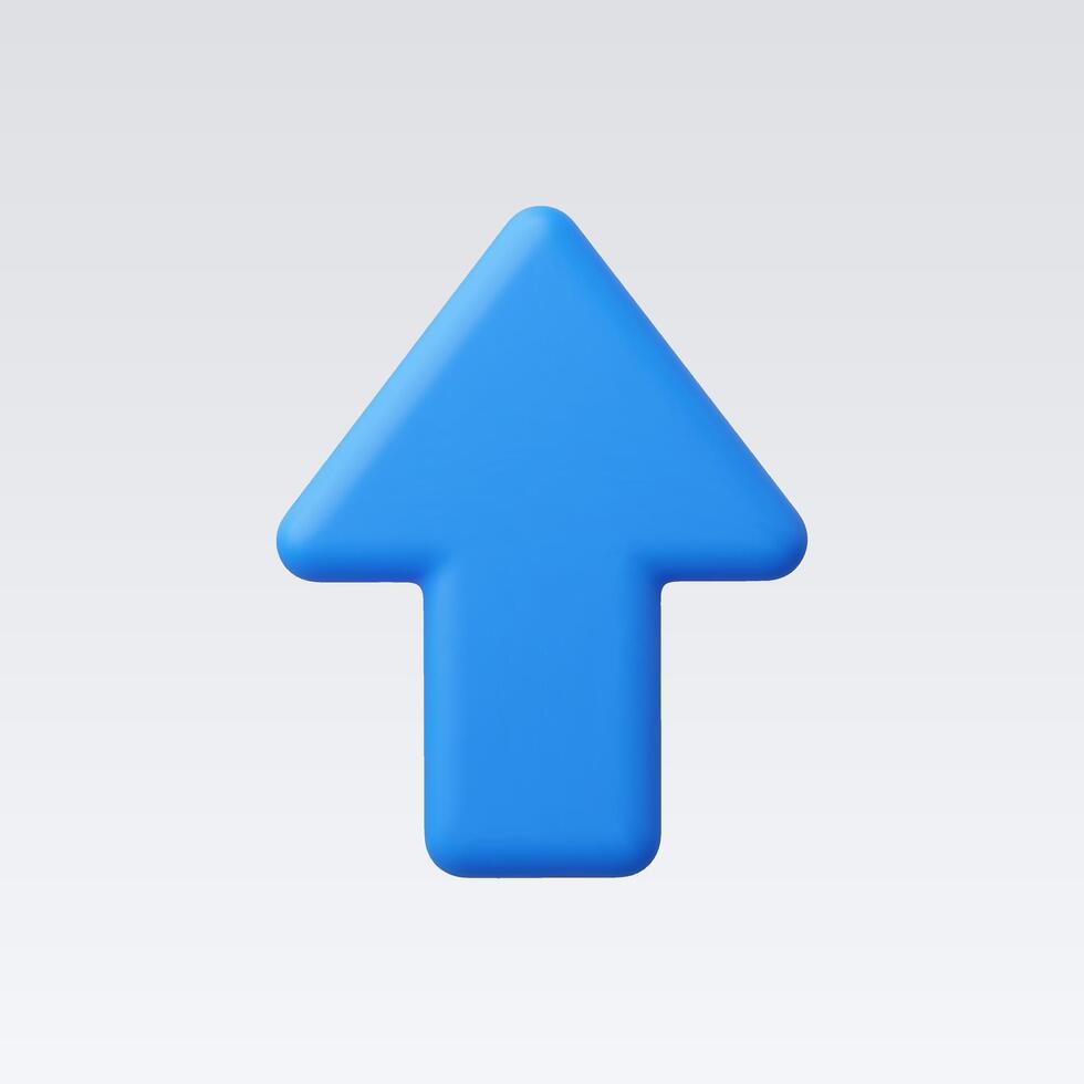 3d Realistic Up Arrow Icon vector