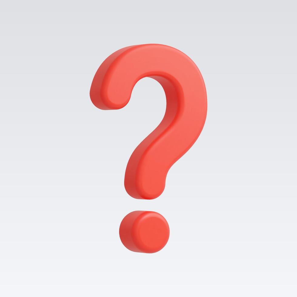 3d Question mark Icon vector
