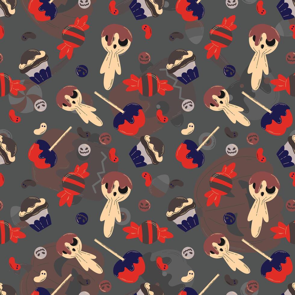 Halloween patten design background vector