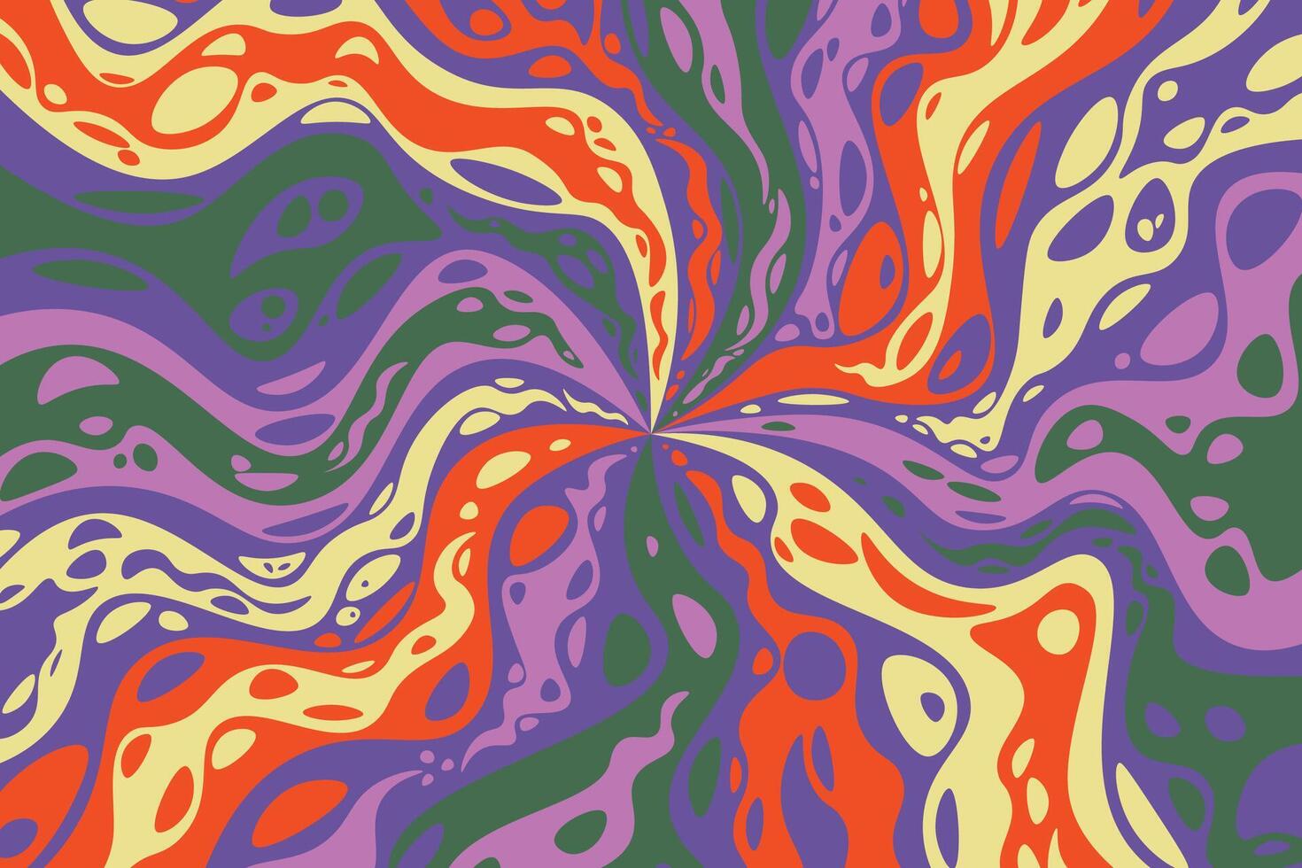 Abstract colorful psychedelic groovy background. vector