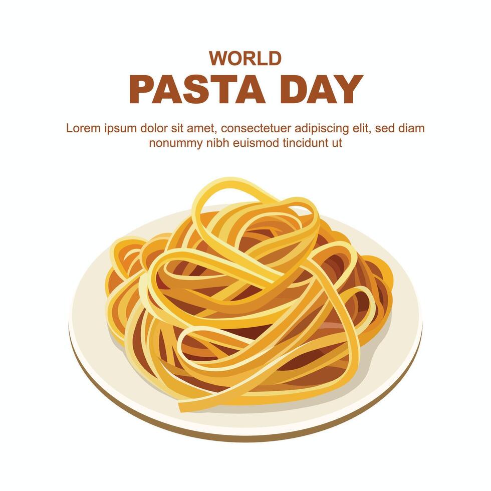 World Pasta Day background. vector