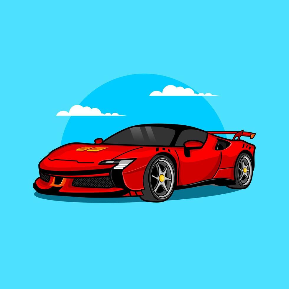 Super Car Design Illustration vector