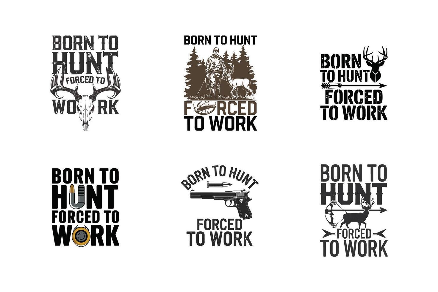 Born to hunt, forced to work vector