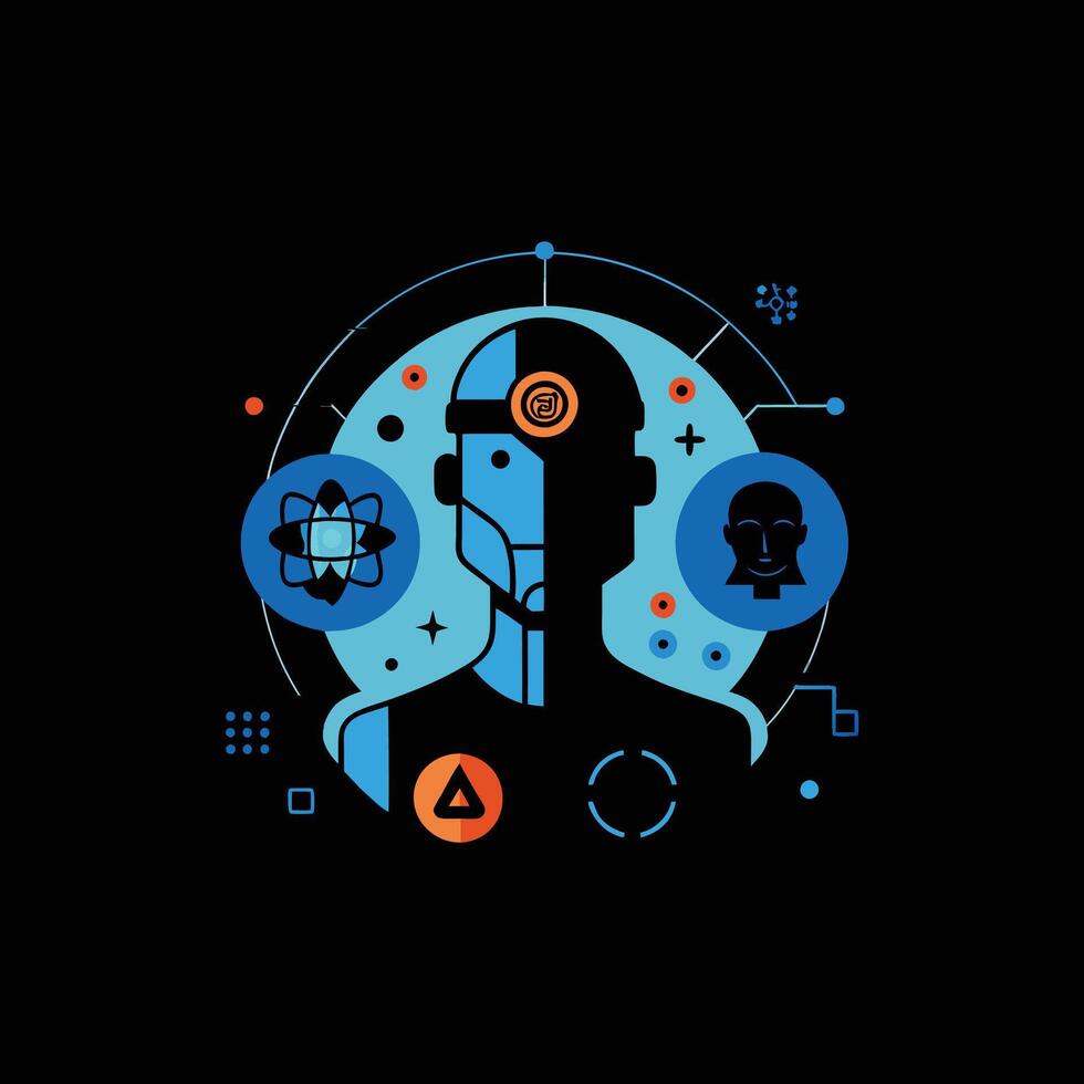 The logo for the new ai conference vector