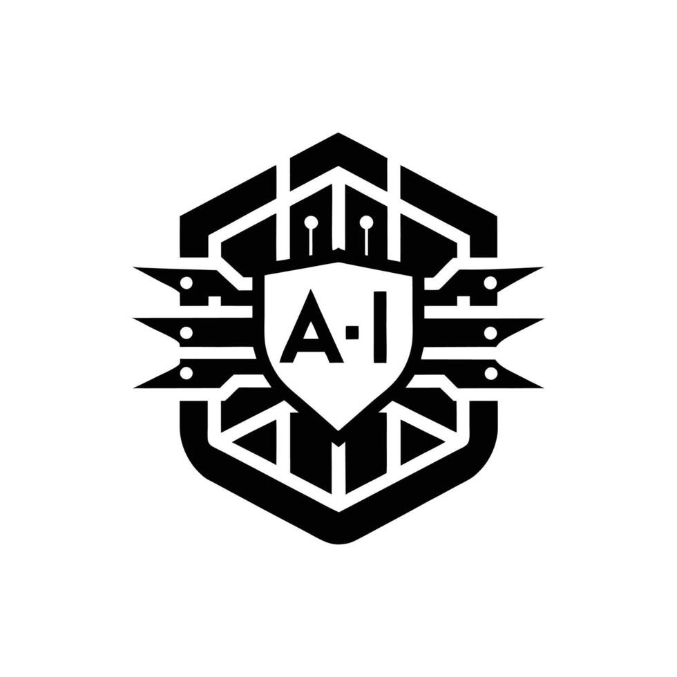 A black and white logo for a company called ai vector