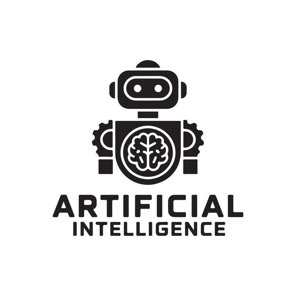 Artificial intelligence logo design vector