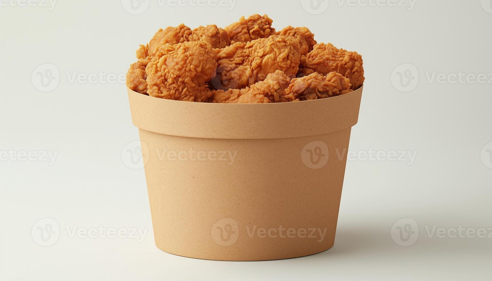 Fried Chicken on craft carton box meal delivery order on restaurant photo