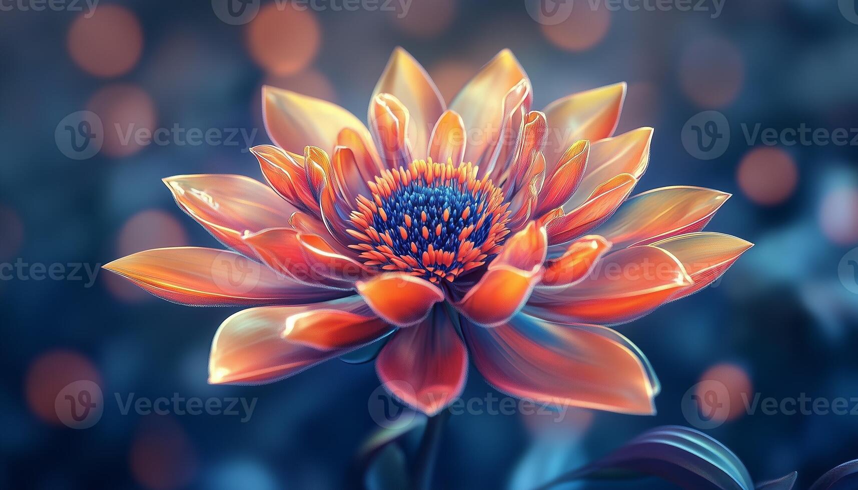 Beauty flower vibrant blossom petal nature plant blurred dark background photo