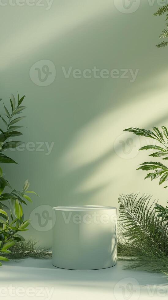 Cylinder podium stage display product minimal design presentation story background photo
