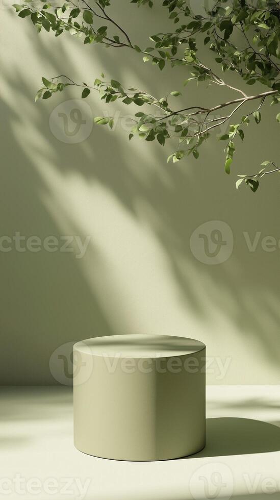 Cylinder podium stage display product minimal design presentation story background photo