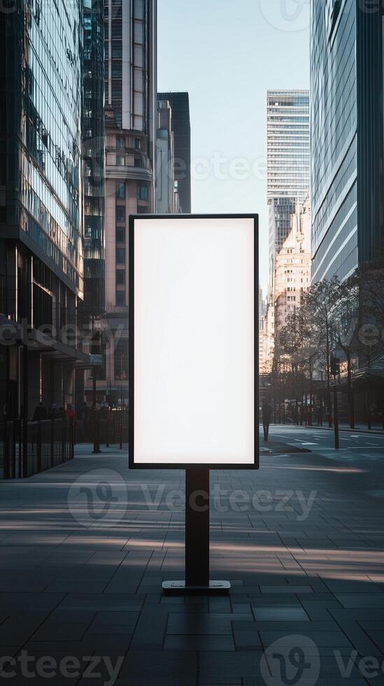 Signboard sharp rounded mockup white and black frame for story background photo