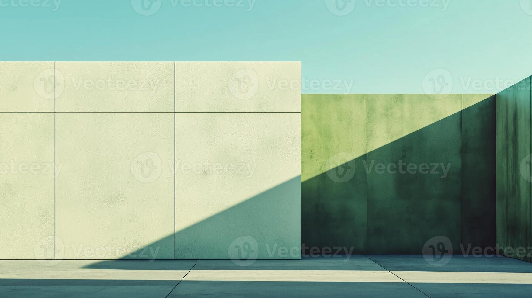 Shading concrete house building corner with blue sky photo