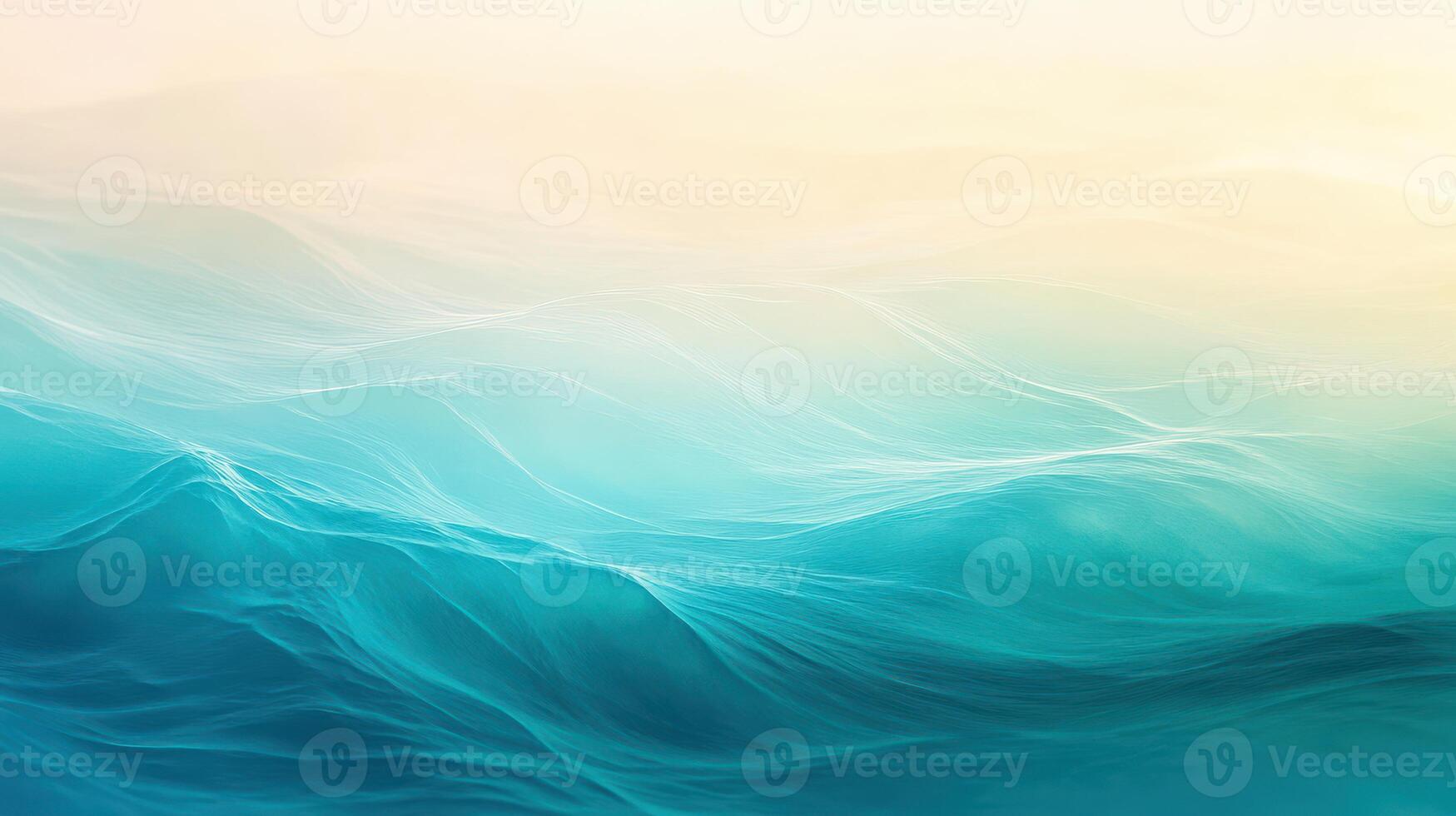 A blue and yellow wave with a sun in the background photo
