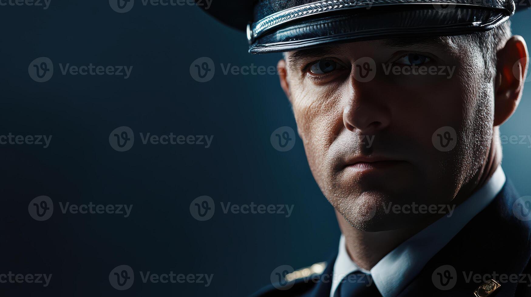A man in a uniform and hat photo