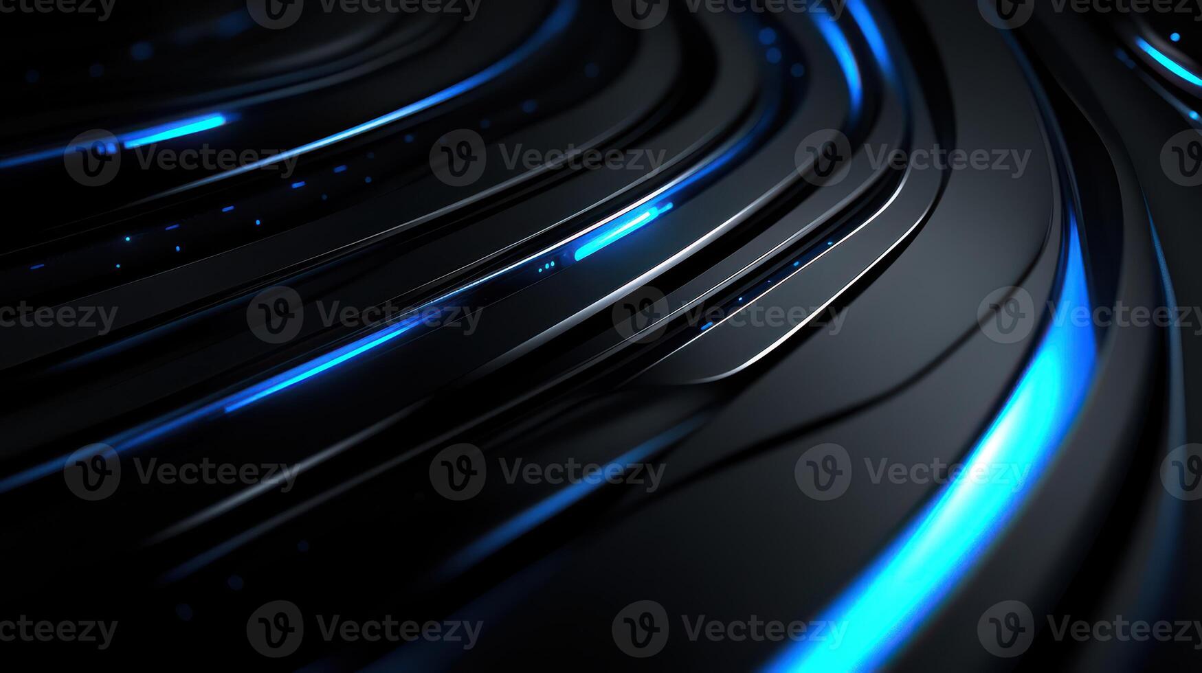Black and blue abstract background with a wave pattern photo
