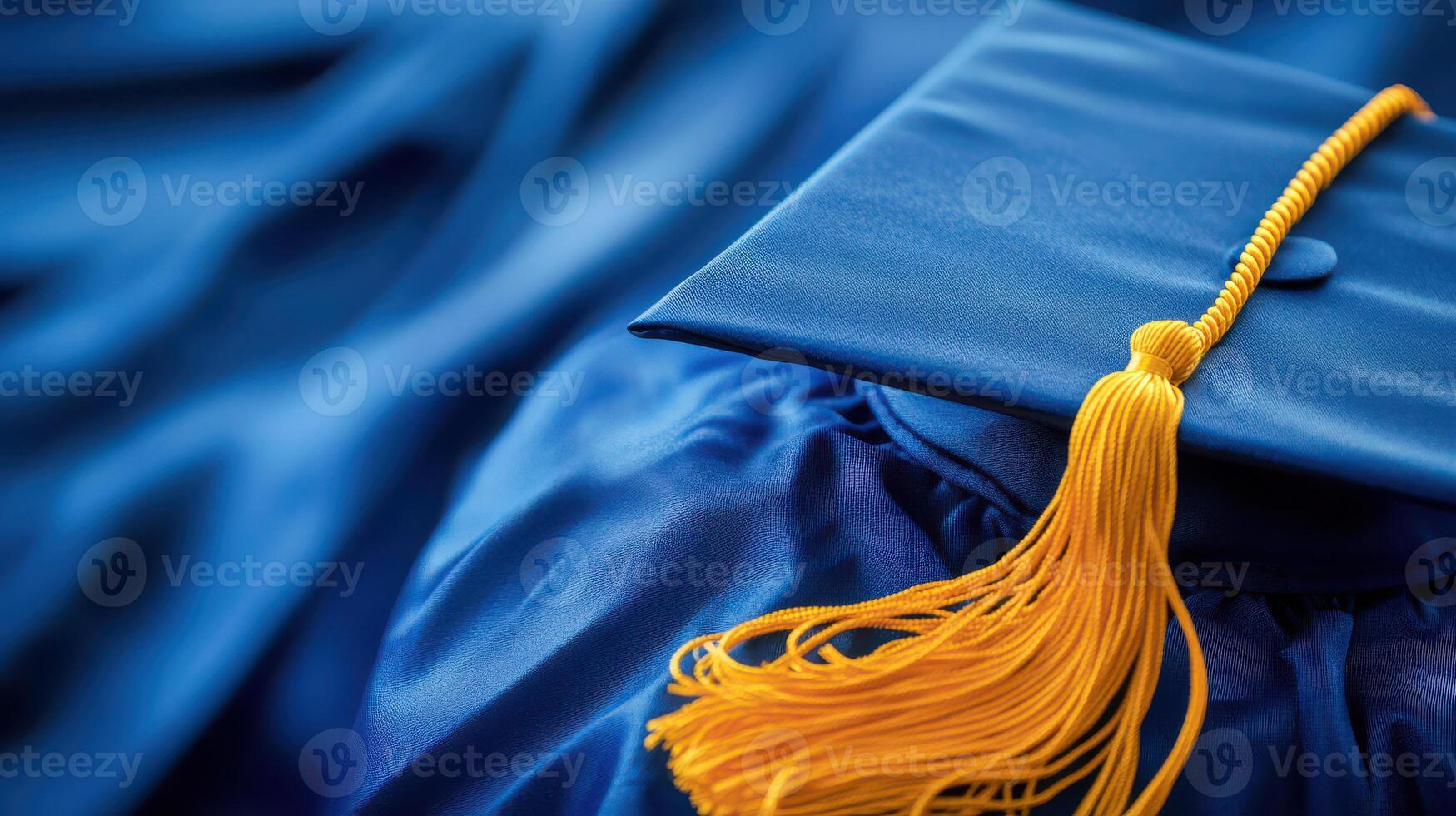 A graduation cap with a yellow tassel on it photo