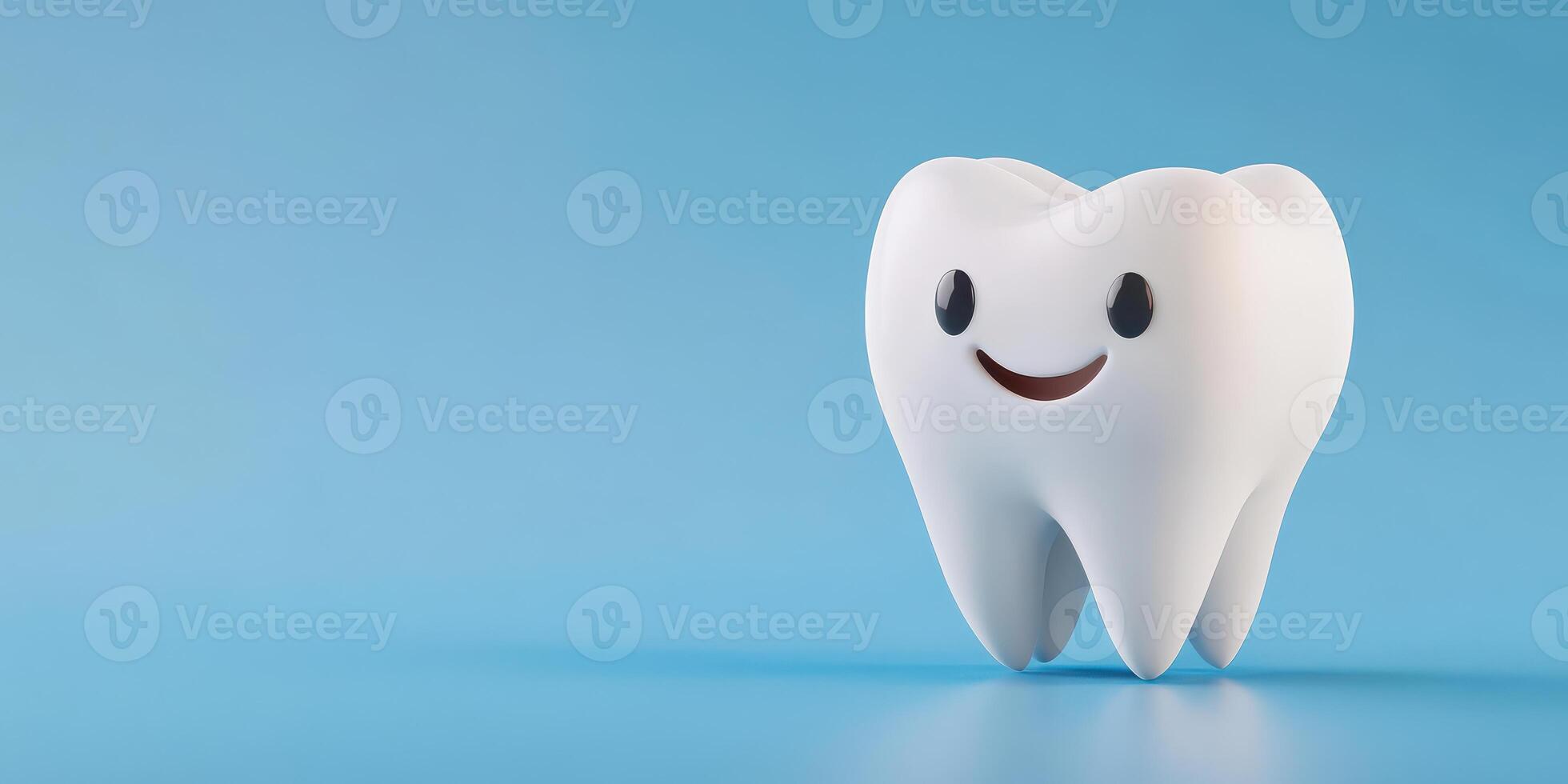 A tooth with a smiley face on it photo