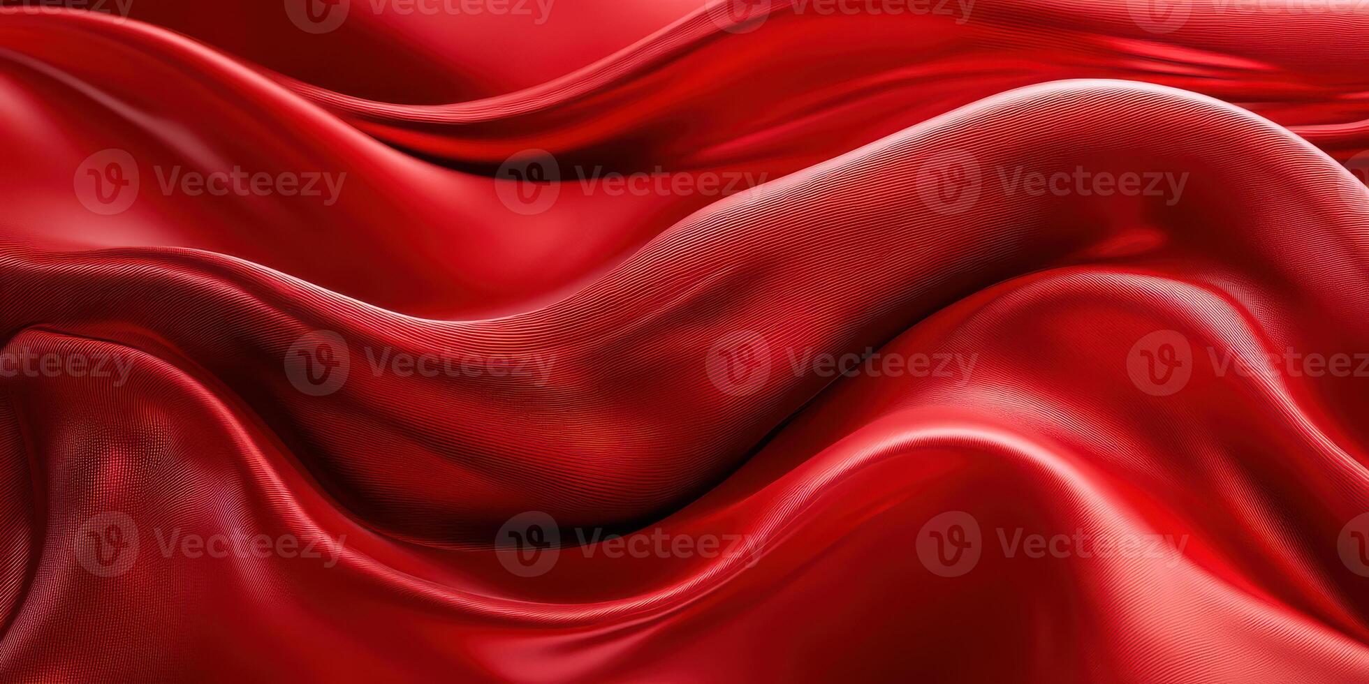 A red silk fabric with waves photo