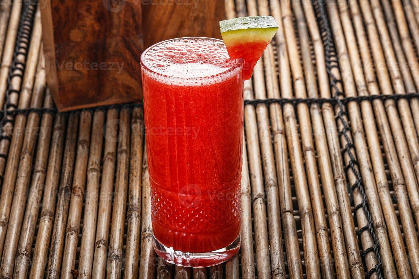 Sweet cold watermelon juice refreshment photo